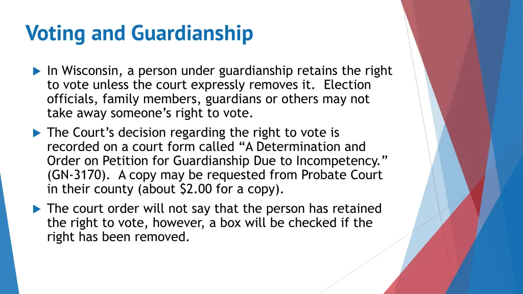 voting and guardianship