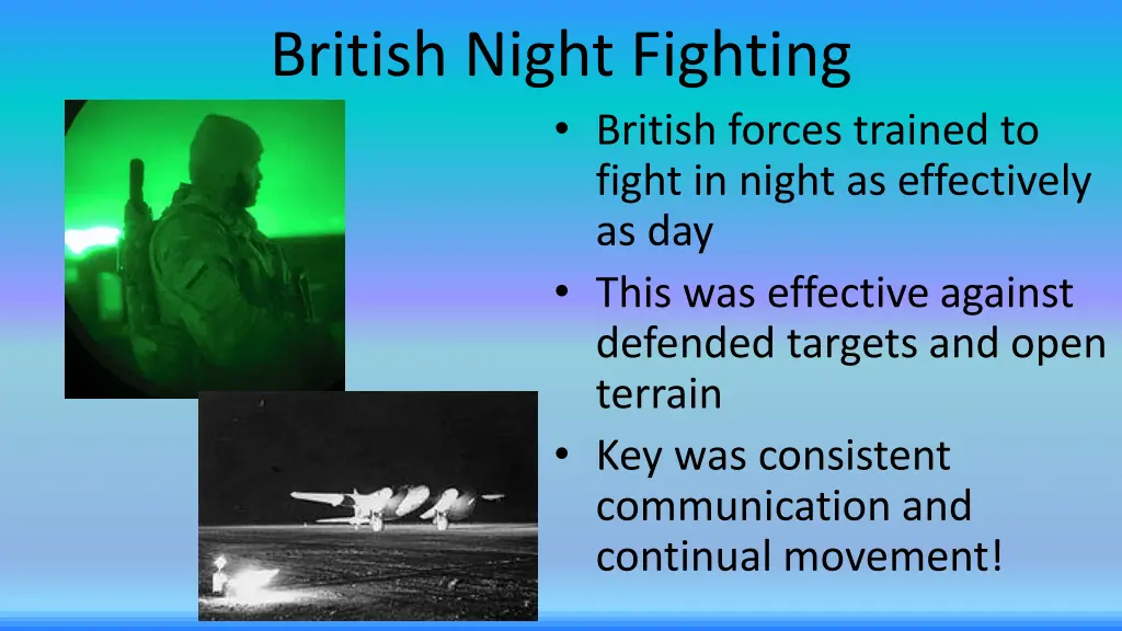 british night fighting british forces trained