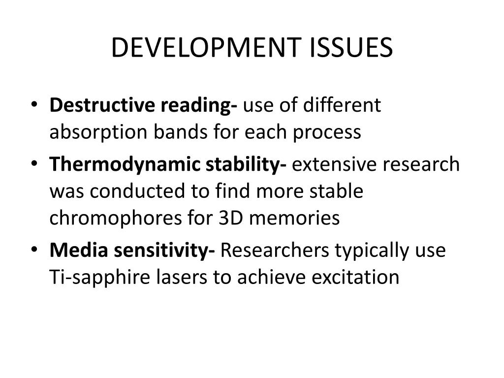 development issues