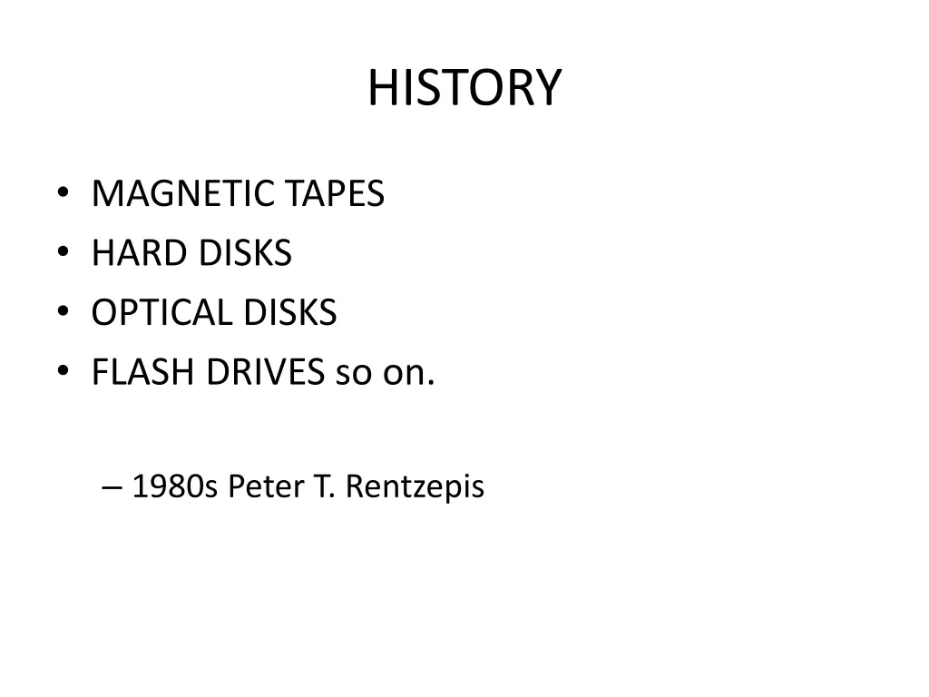 history