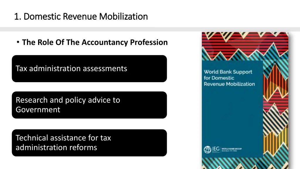 1 domestic revenue mobilization 1 domestic