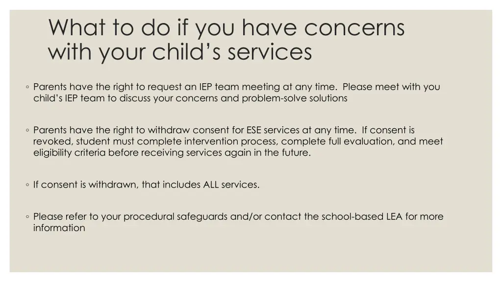 what to do if you have concerns with your child