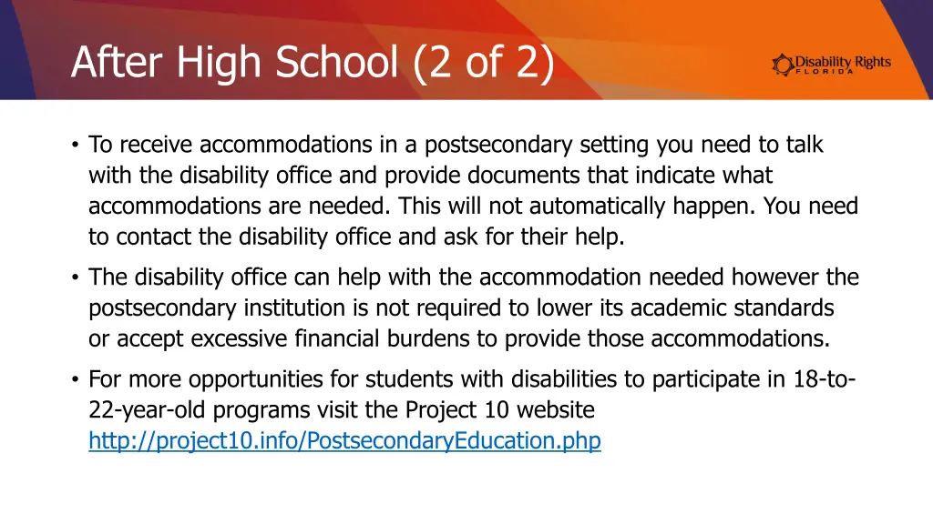 after high school 2 of 2