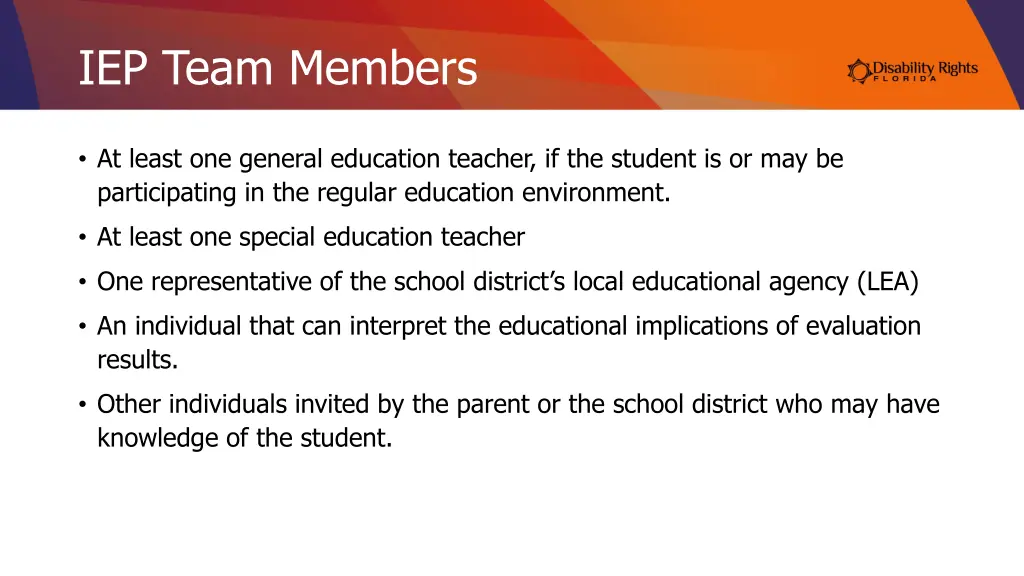 iep team members
