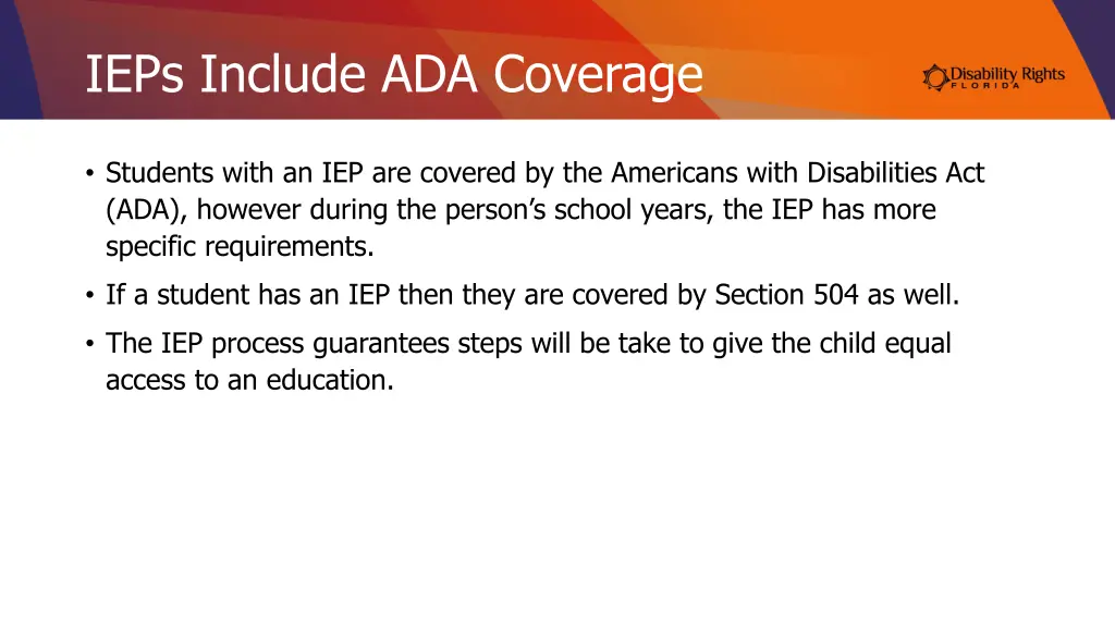 ieps include ada coverage