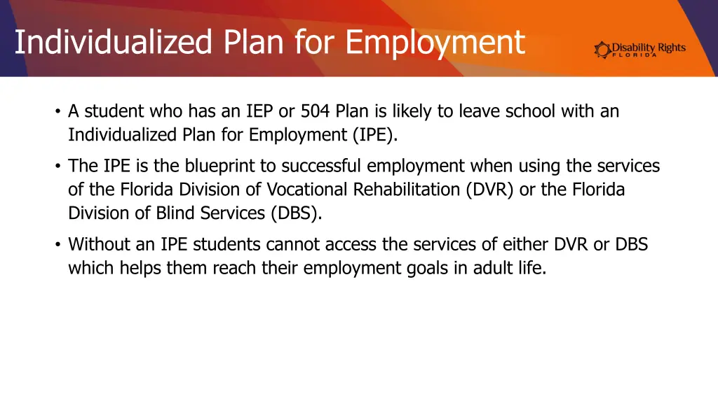 individualized plan for employment