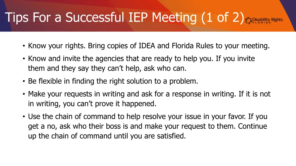 tips for a successful iep meeting 1 of 2