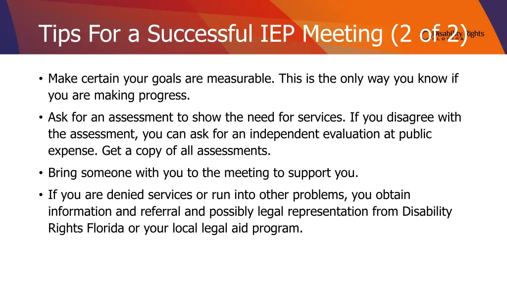 tips for a successful iep meeting 2 of 2
