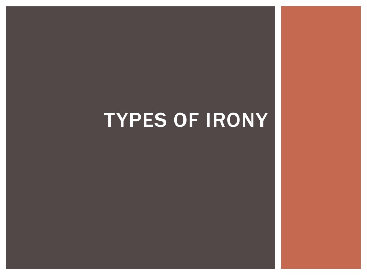 types of irony