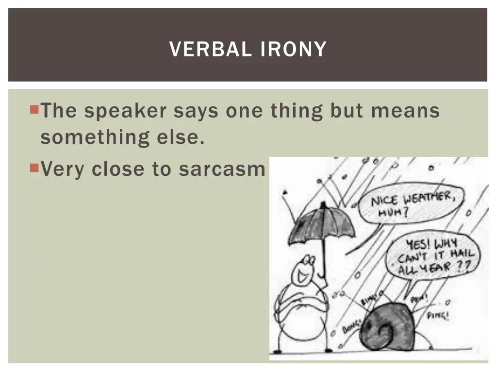 verbal irony