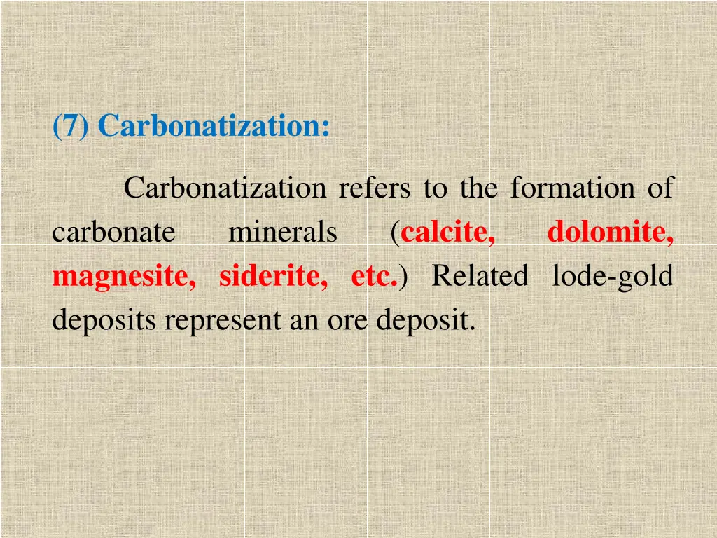 7 carbonatization