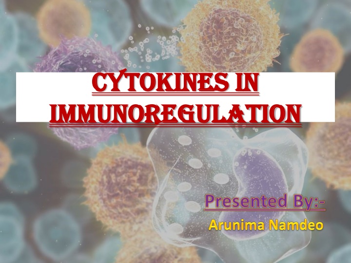 cytokines in cytokines in immunoregulation