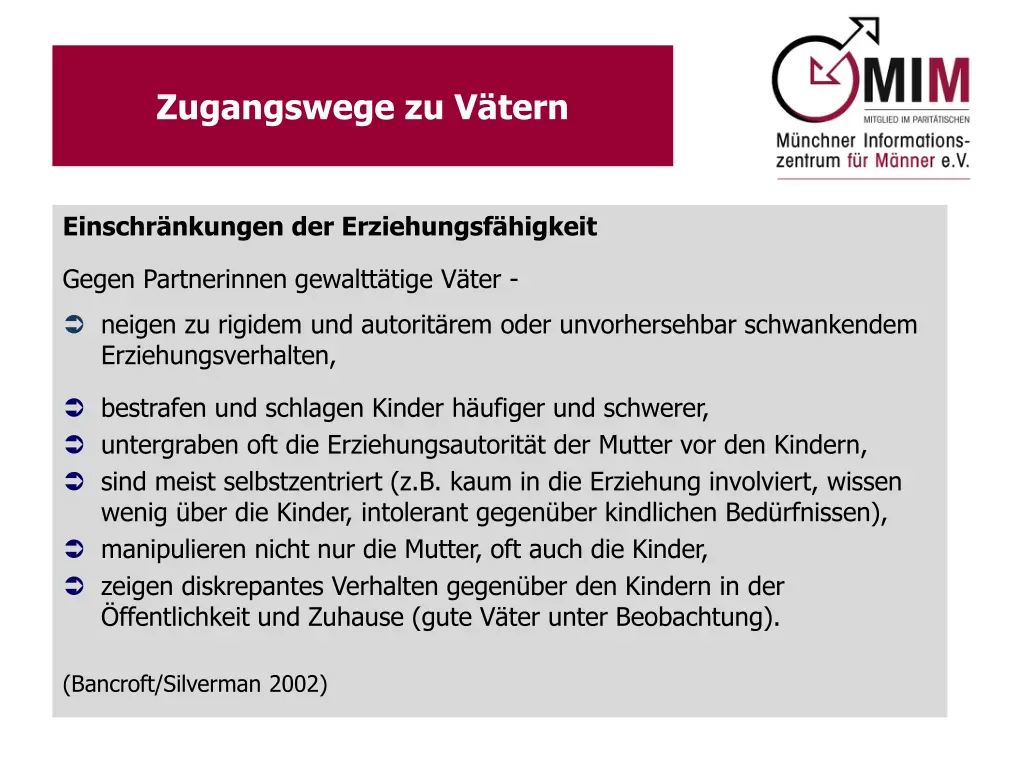 einschr nkungen der zugangswege zu v tern