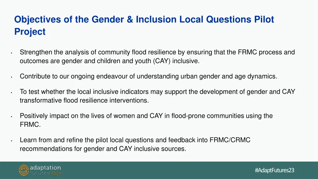 objectives of the gender inclusion local