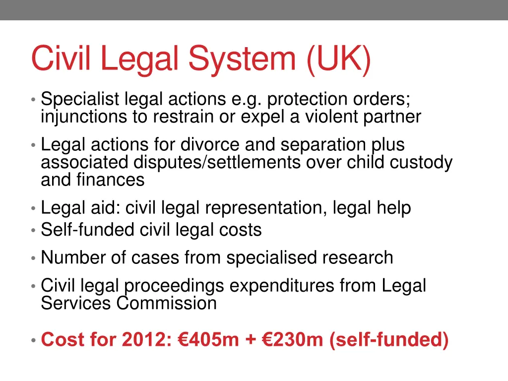 civil legal system uk