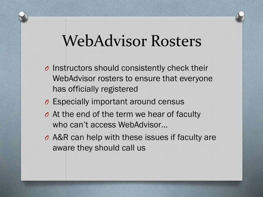 webadvisor rosters
