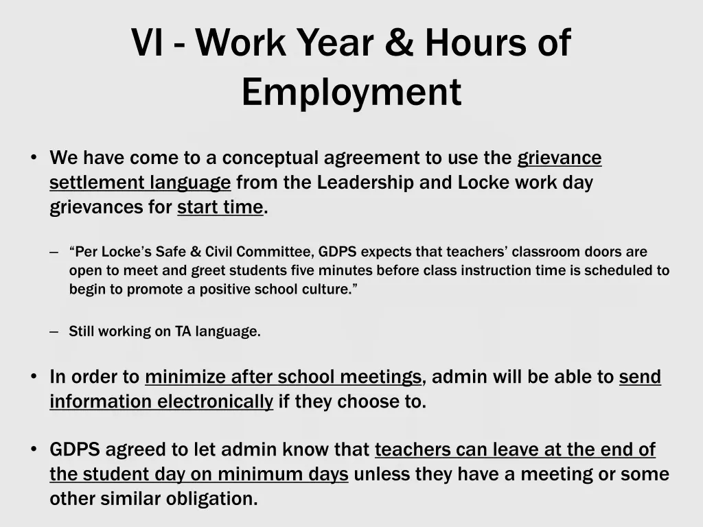 vi work year hours of employment