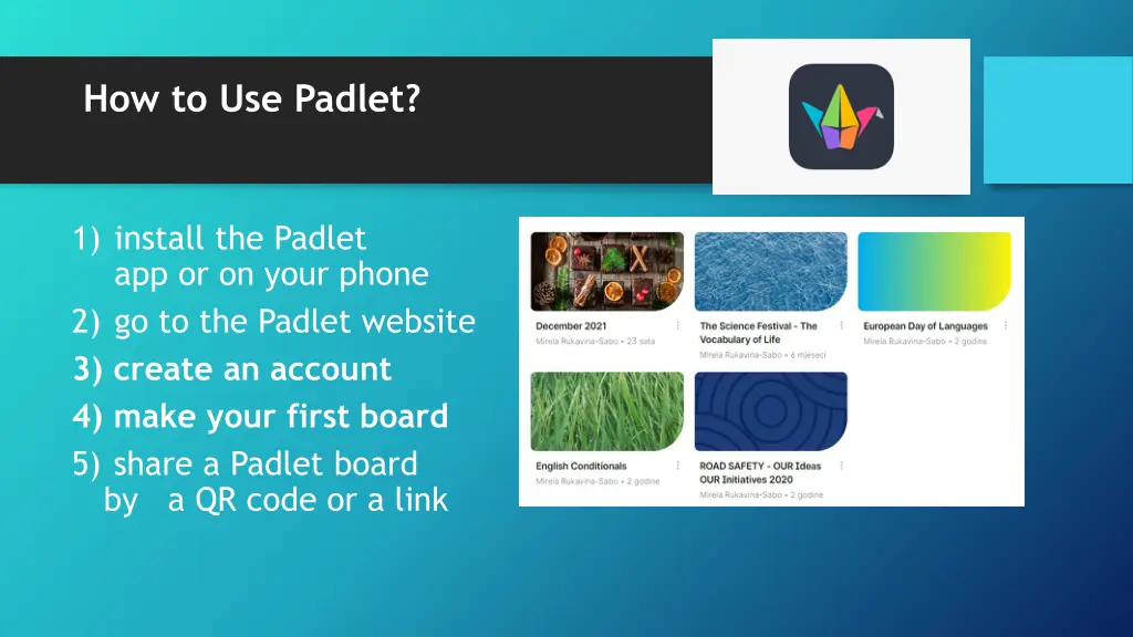 how to use padlet