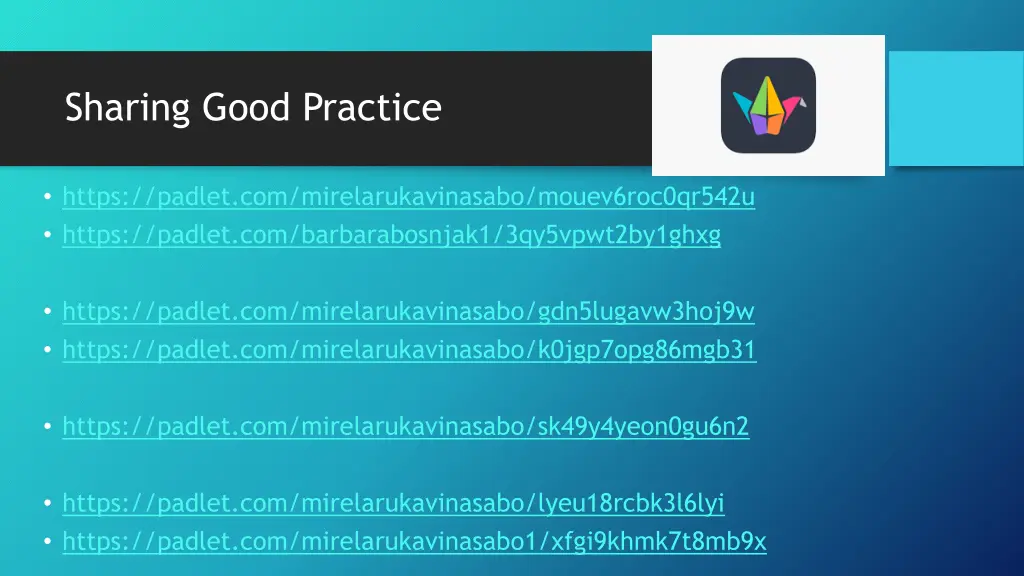 sharing good practice