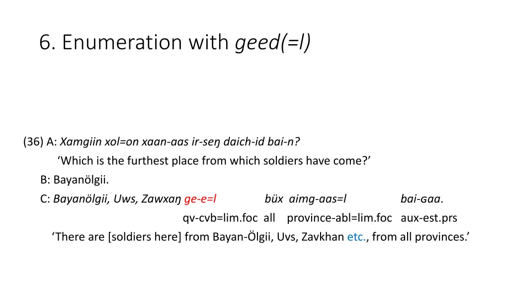 6 enumeration with geed l
