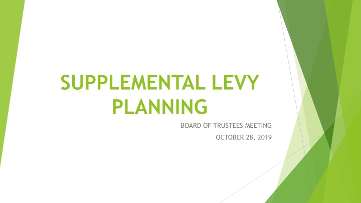 supplemental levy planning