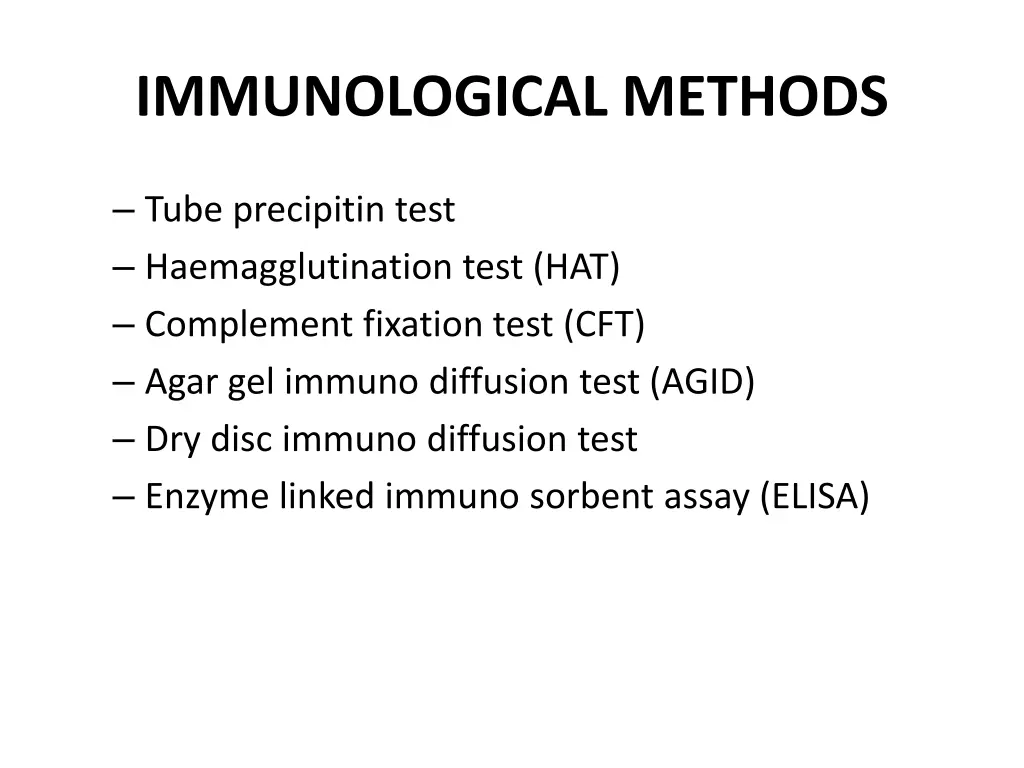 immunological methods
