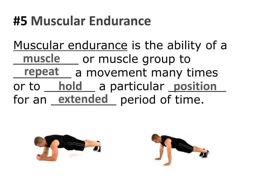 5 muscular endurance