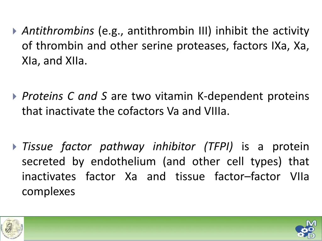 antithrombins e g antithrombin iii inhibit