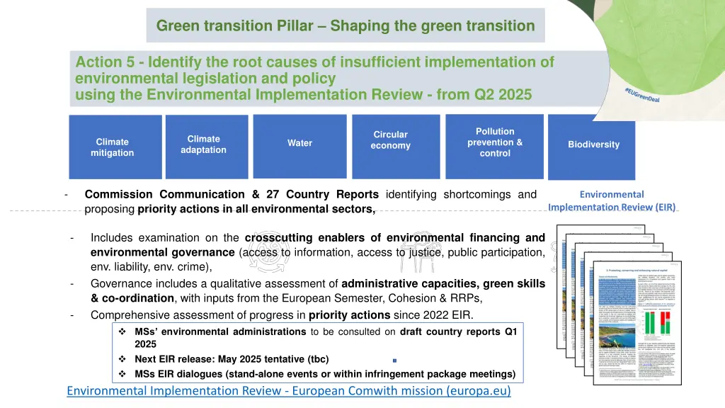 green transition pillar shaping the green 5