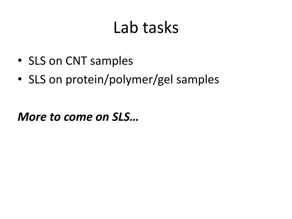 lab tasks