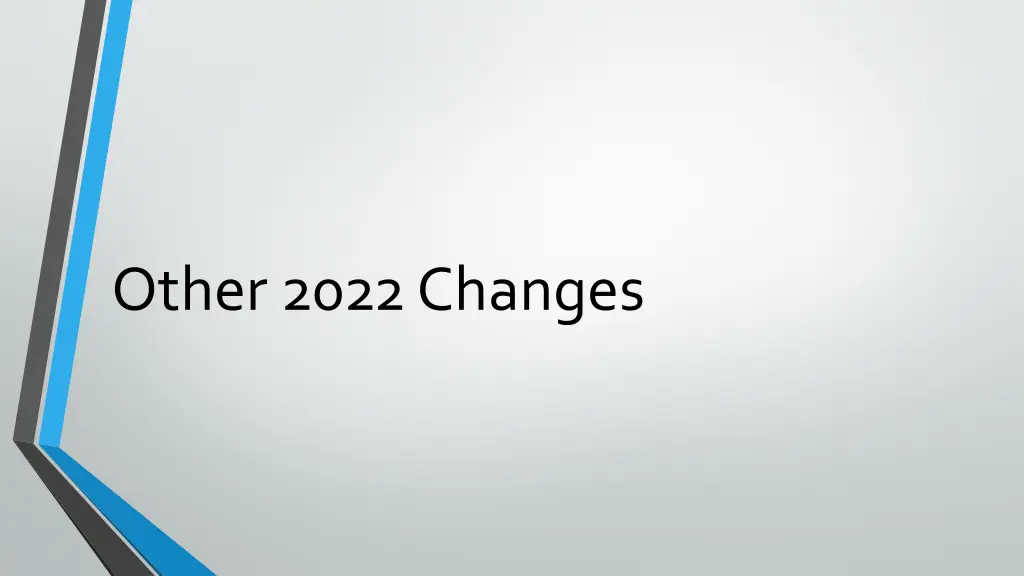 other 2022 changes