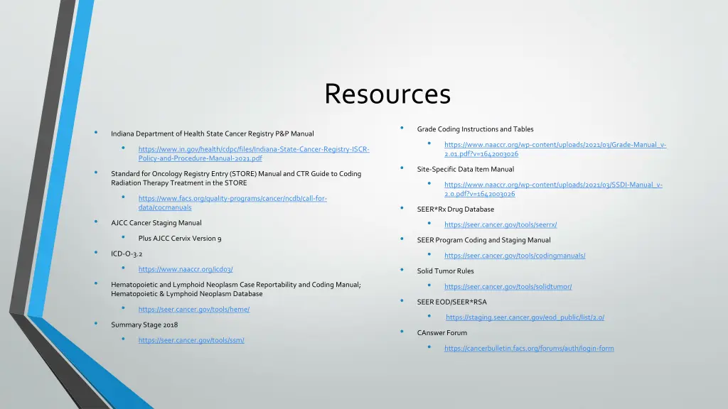 resources
