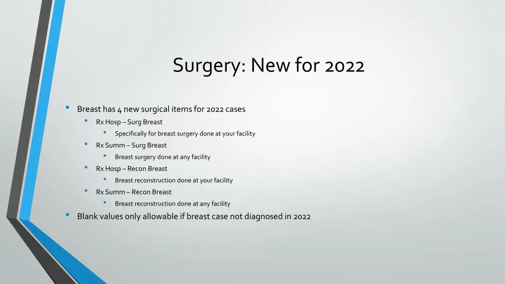 surgery new for 2022