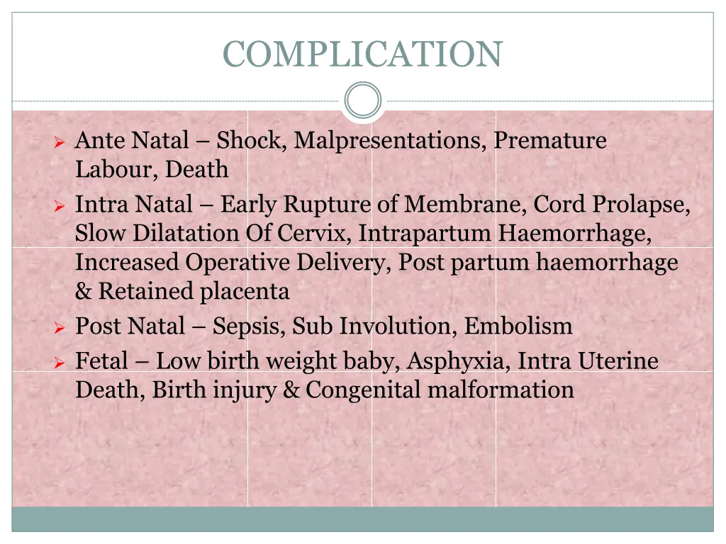 complication