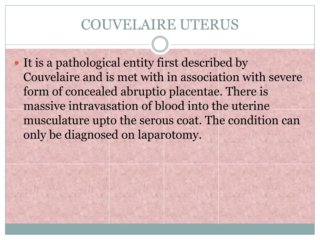 couvelaire uterus