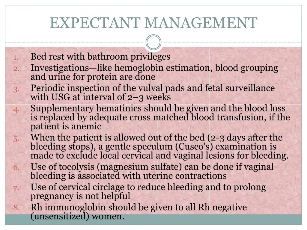 expectant management
