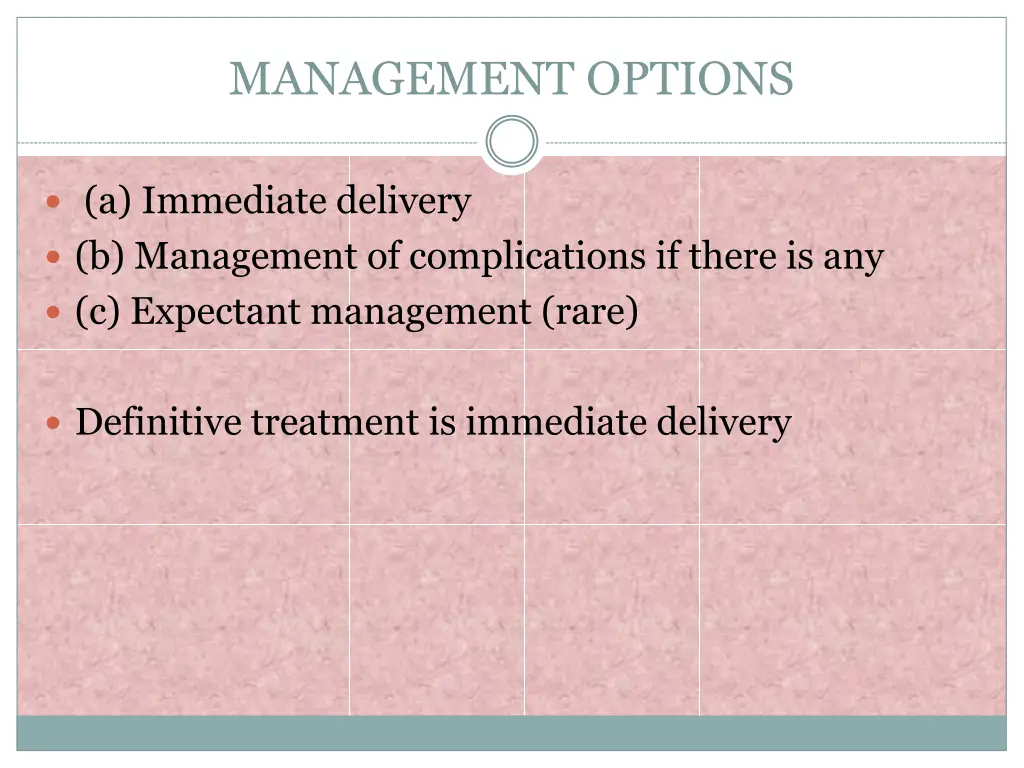 management options