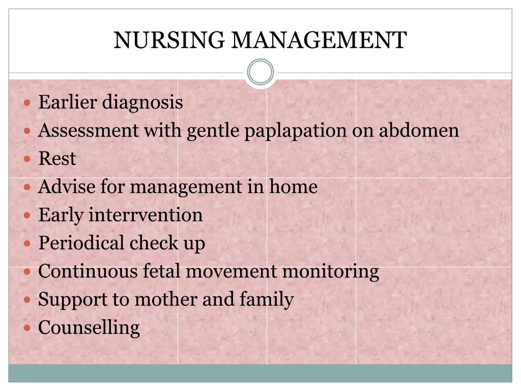 nursing management