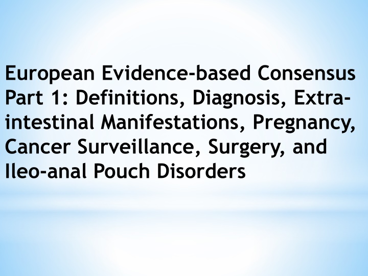 european evidence based consensus part