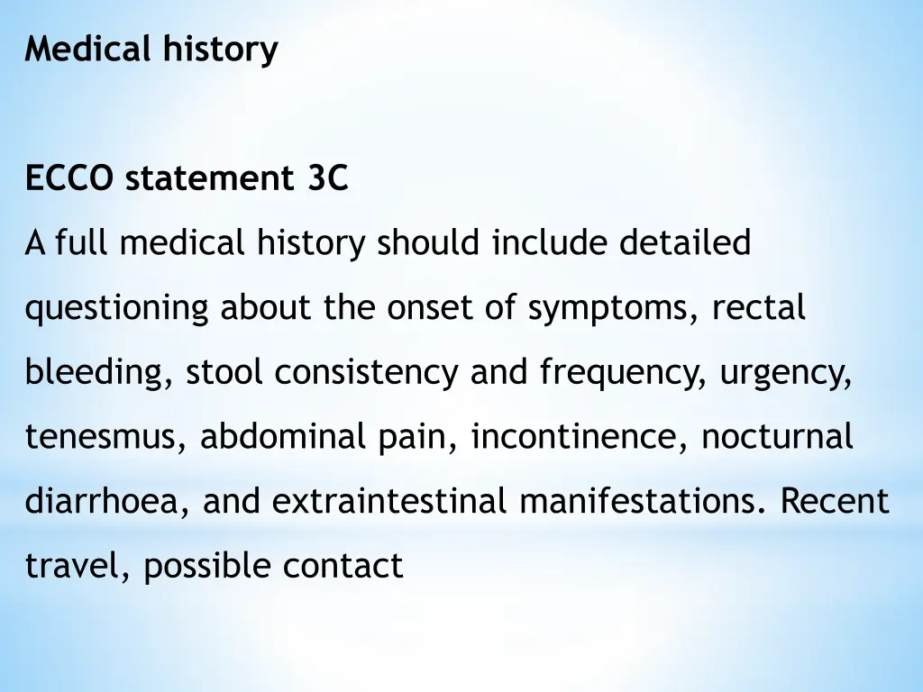 medical history