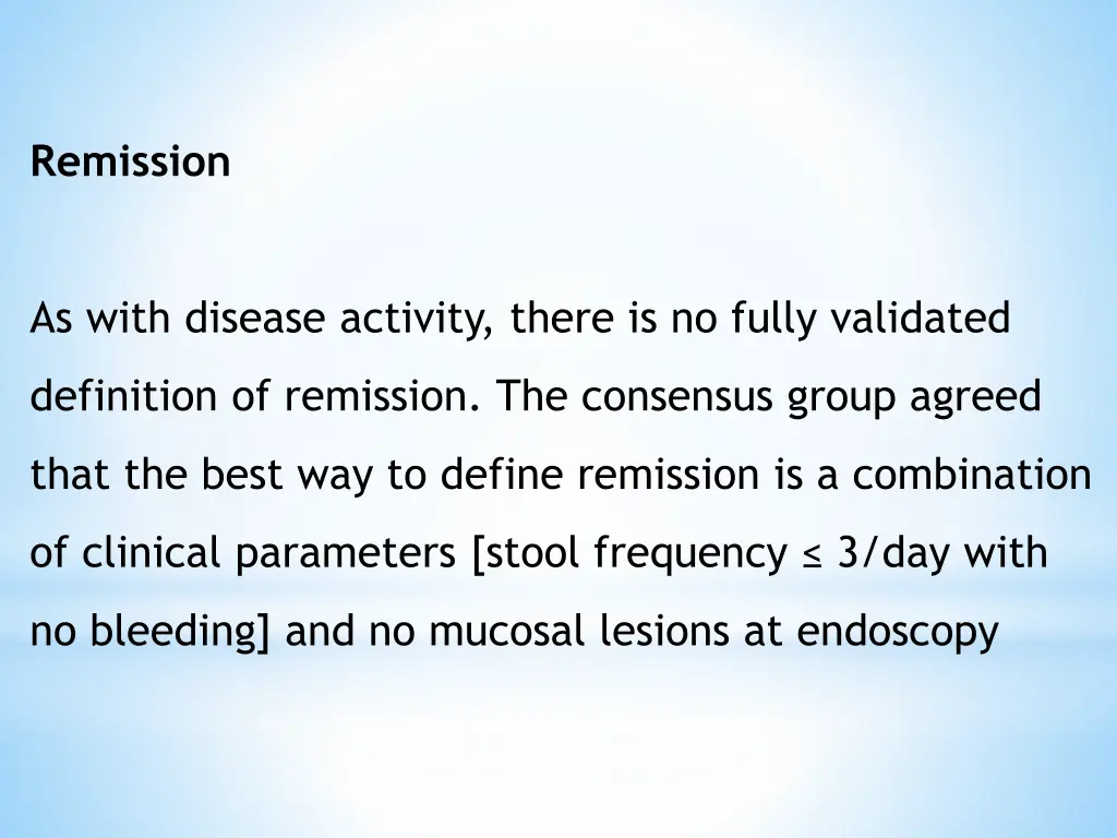 remission