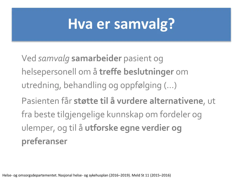 hva er samvalg
