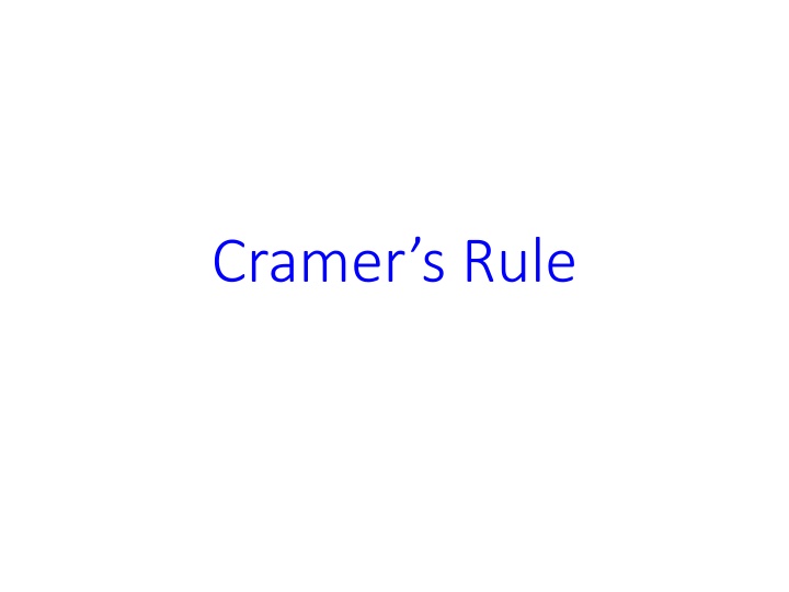 cramer s rule