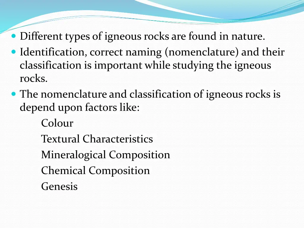 different types of igneous rocks are found