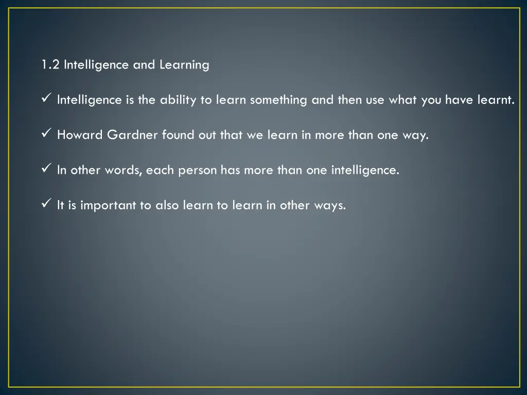 1 2 intelligence and learning