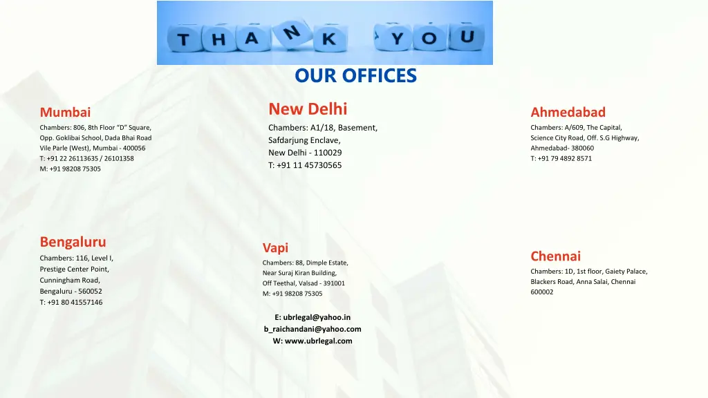 our offices