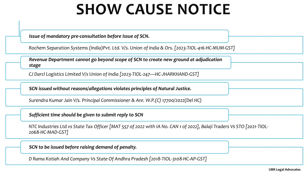 show cause notice