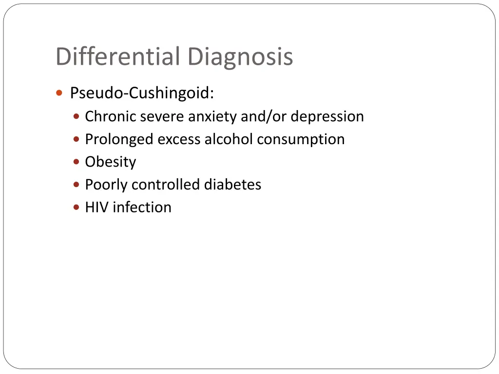 differential diagnosis