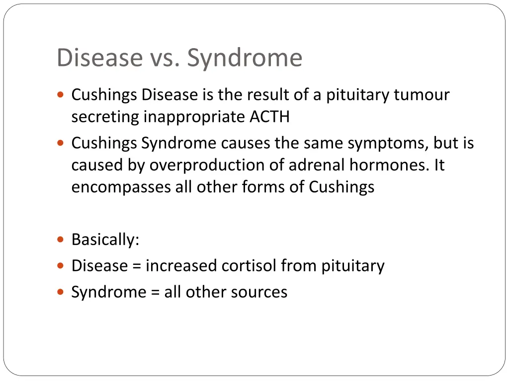 disease vs syndrome