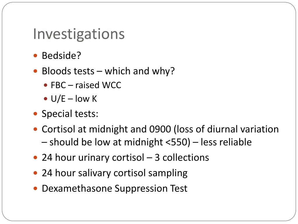 investigations